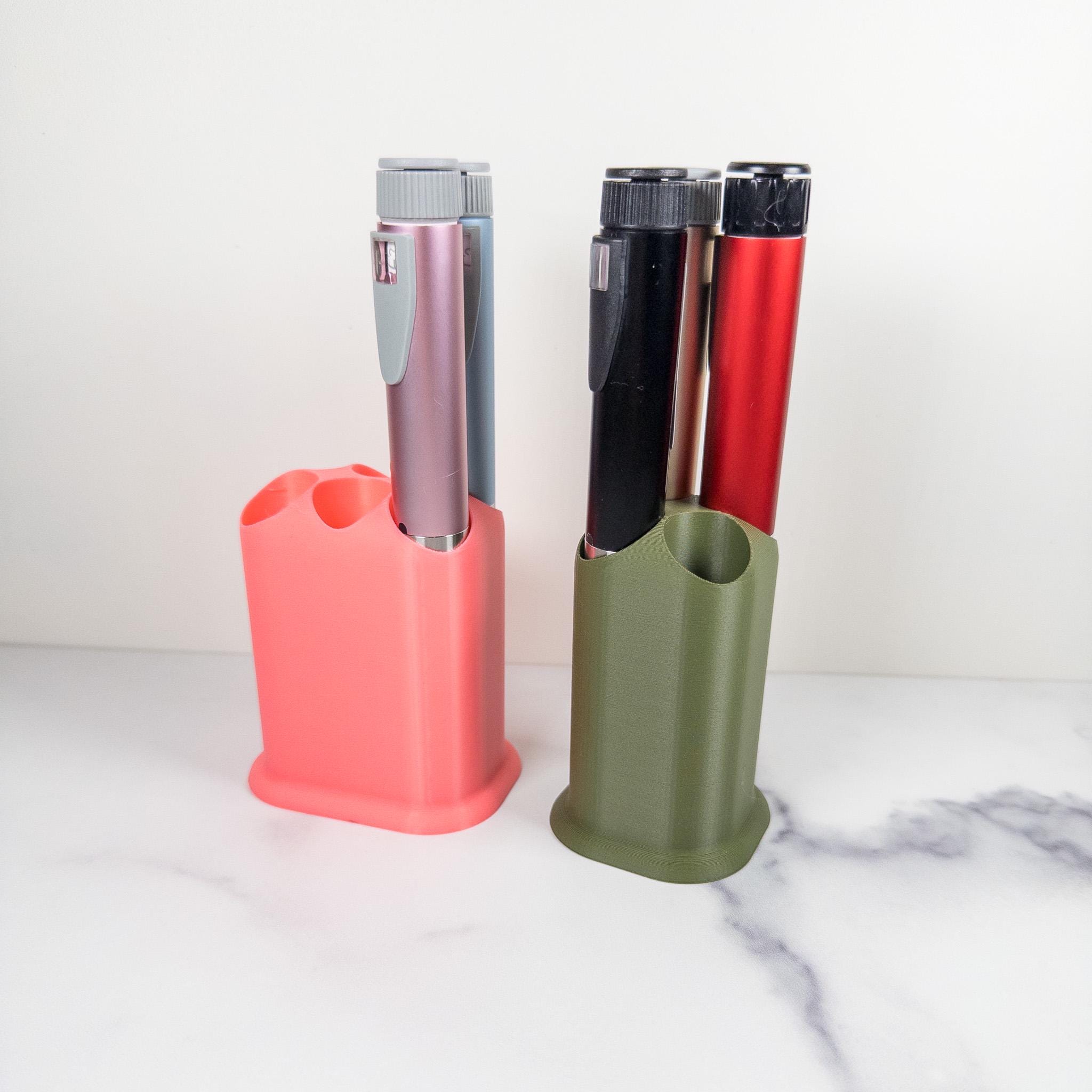 Injector Pen Holder | Peptide and Insulin Pen Organizer Cup | Fits V1 and V2 Pens
