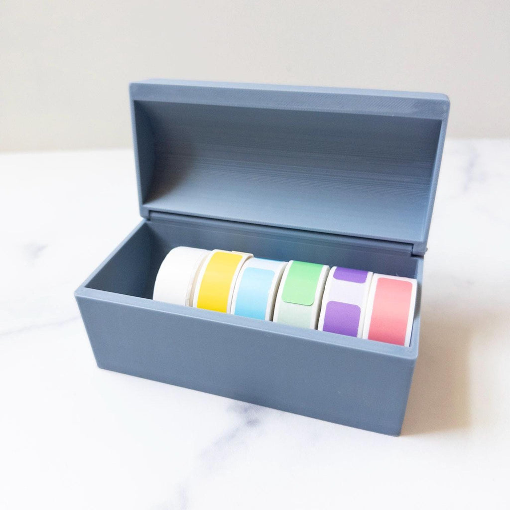 Label Roll Storage Box – Fits Niimbot & More, Customizable Label Holder for Various Width Labels, 12-15 mm rolls, 25 mm rolls