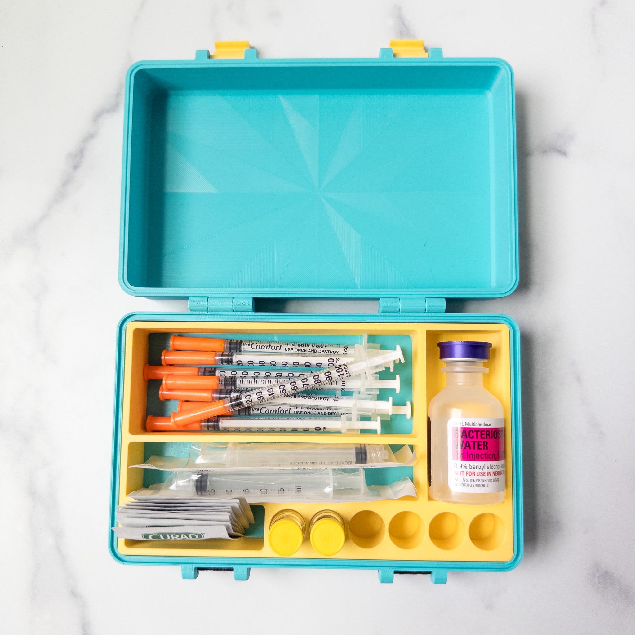 Organizer Case for Peptides, Travel Friendly Injection Organizer
