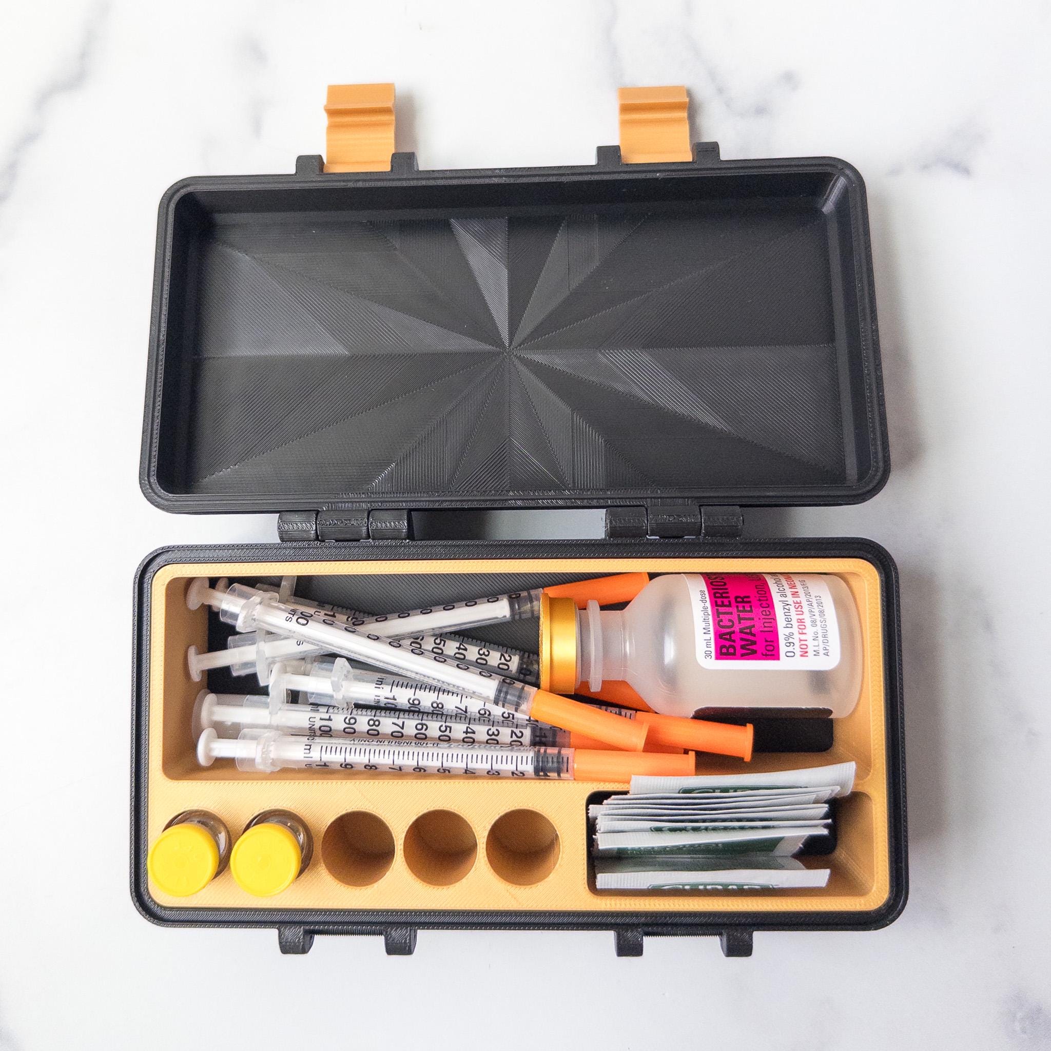 Organizer Case for Peptides, Travel Friendly Injection Organizer