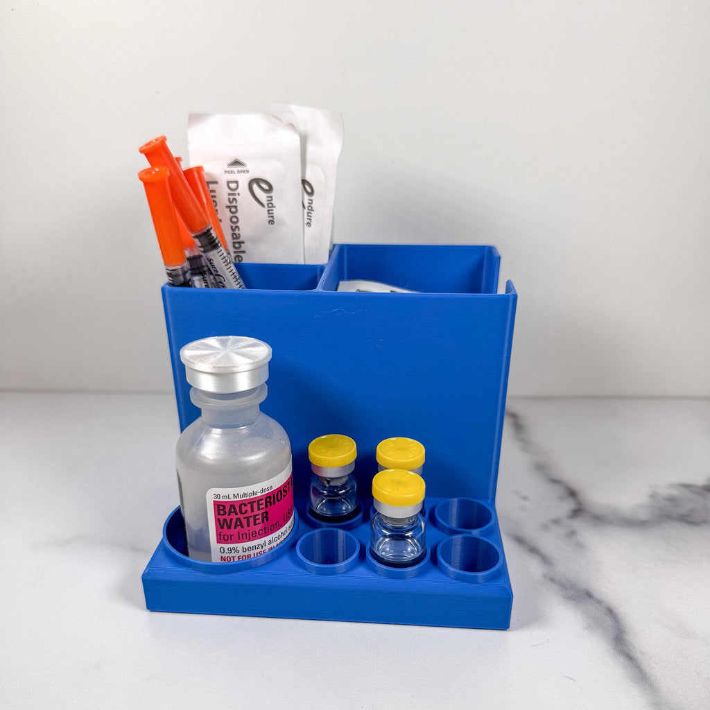 Peptide Station Organizer | Peptide Reconstitution Setup for Supplies