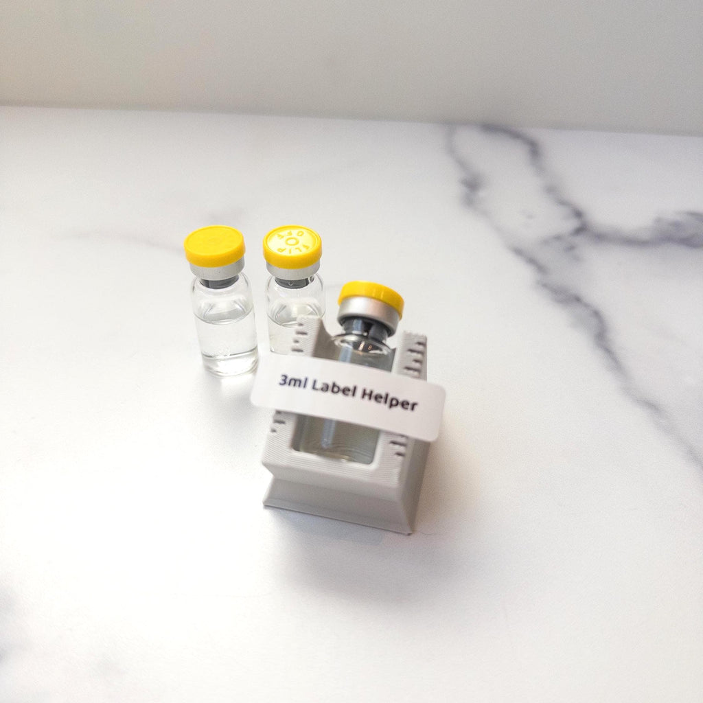 Vial Labeling Tool for 3mL and 10mL Vials | Straight Label Applicator | Easy Label Guide for Peptide Vials