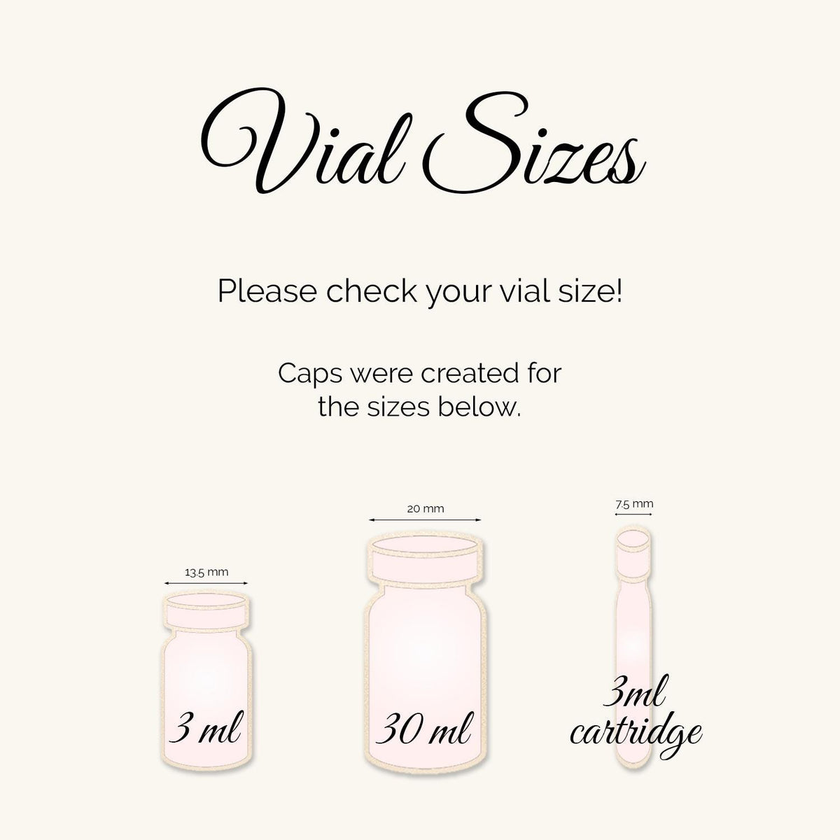 Vial Caps for 30ml Bac Water, 5 pack Caps