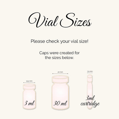 Vial Caps for 30ml Bac Water, 5 pack Caps