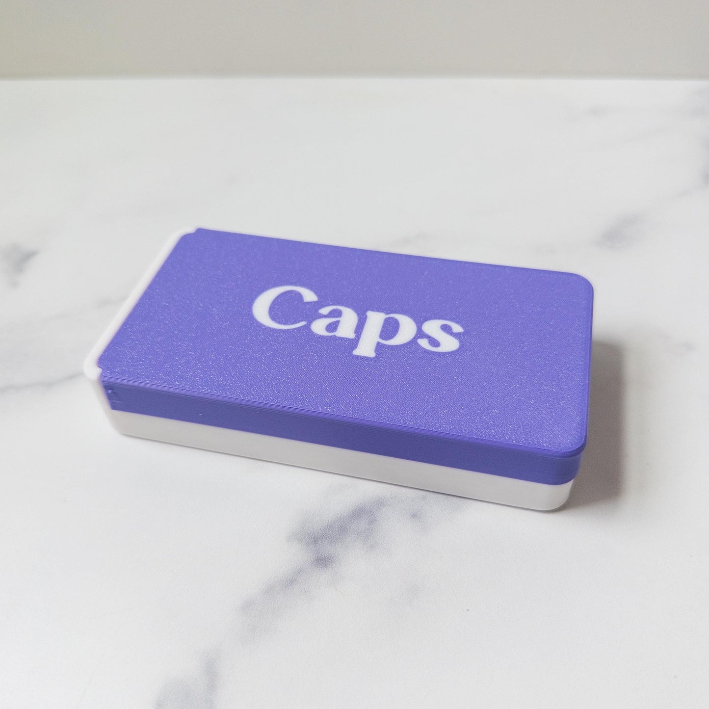 Vial Cap Storage Box with Slide Lid & Removable Dividers