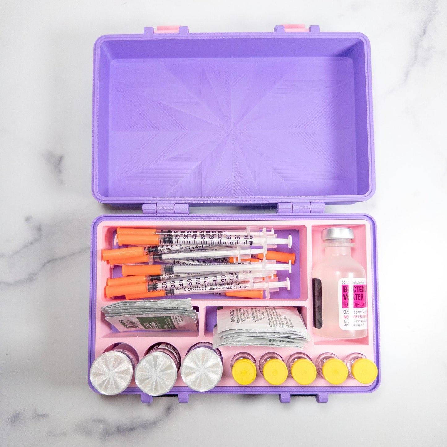 Peptide Injection Organizer Case | Large for 10ml & 3ml Vials