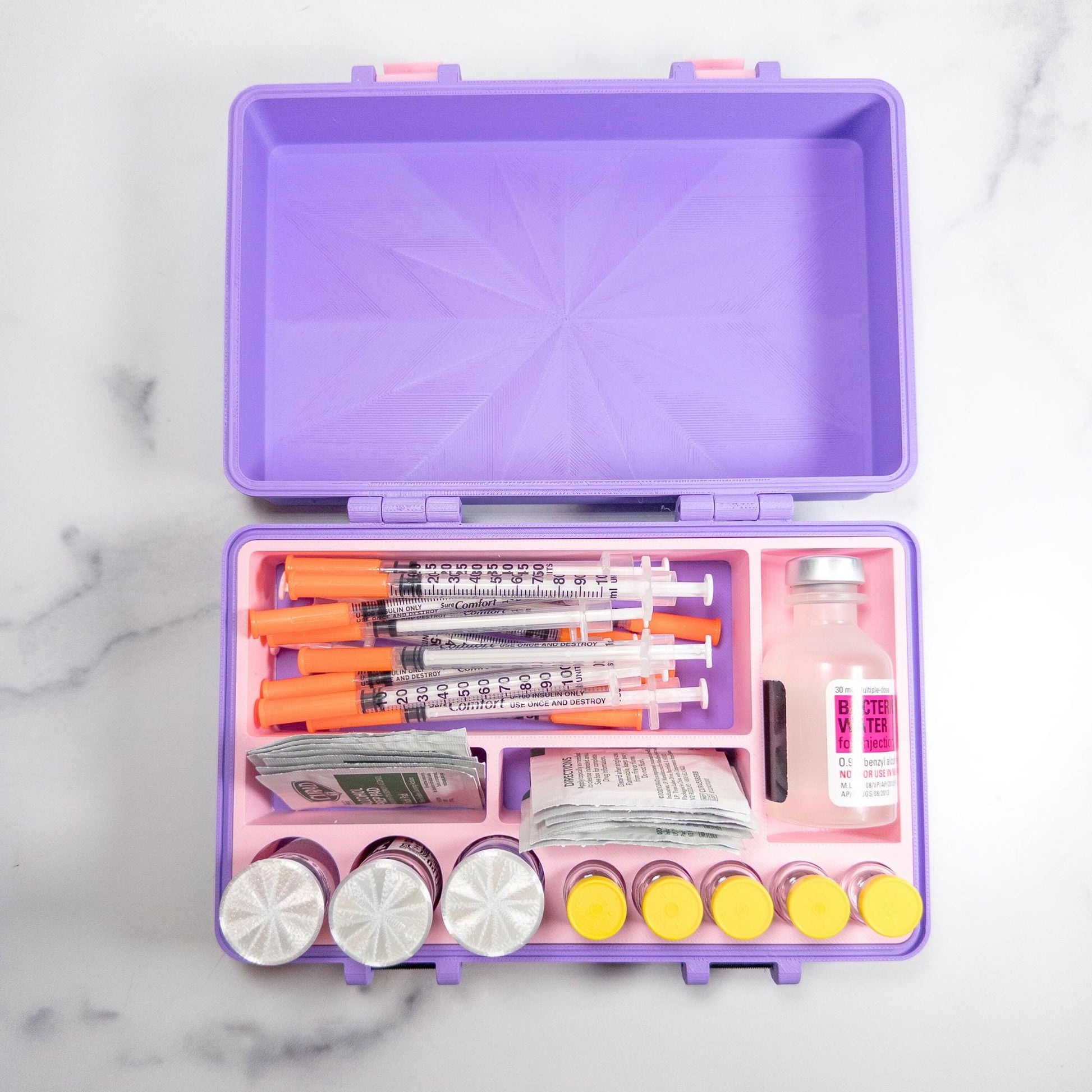 Peptide Injection Organizer Case | Large for 10ml & 3ml Vials