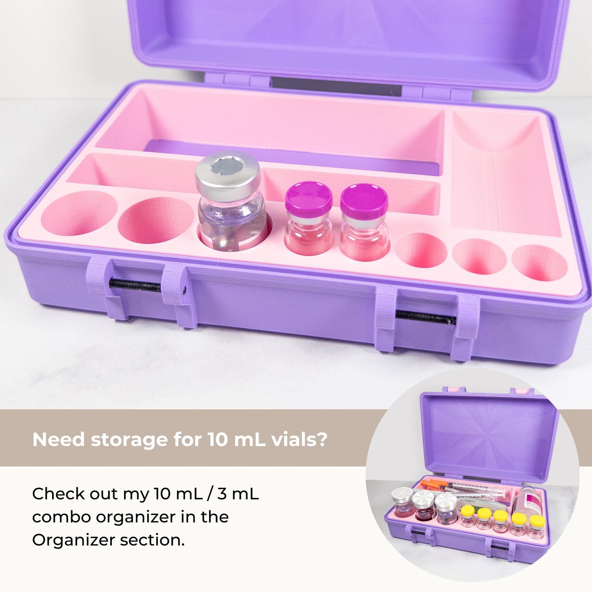 Peptide Injection Organizer Case | Large for 3mL Vials