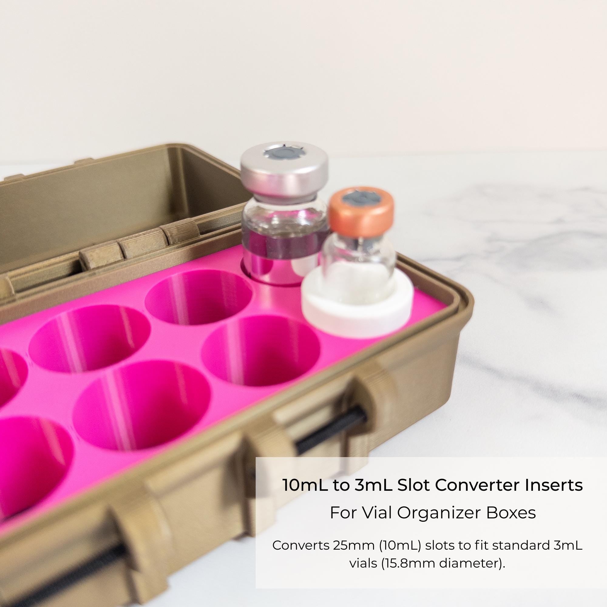 10mL to 3mL Vial Slot Converter Inserts | 3mL Adapter for Vial Boxes