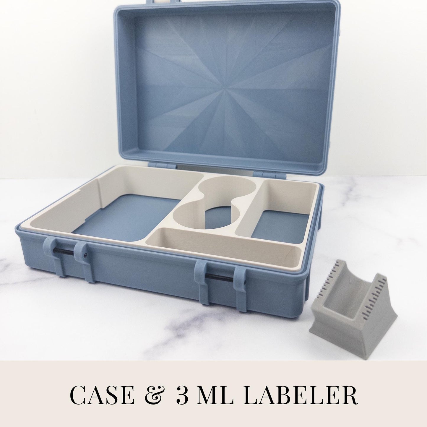 Niimbot B1 Label Printer Storage Case | 3D Printed Peptide Organizer with Vial Labelers