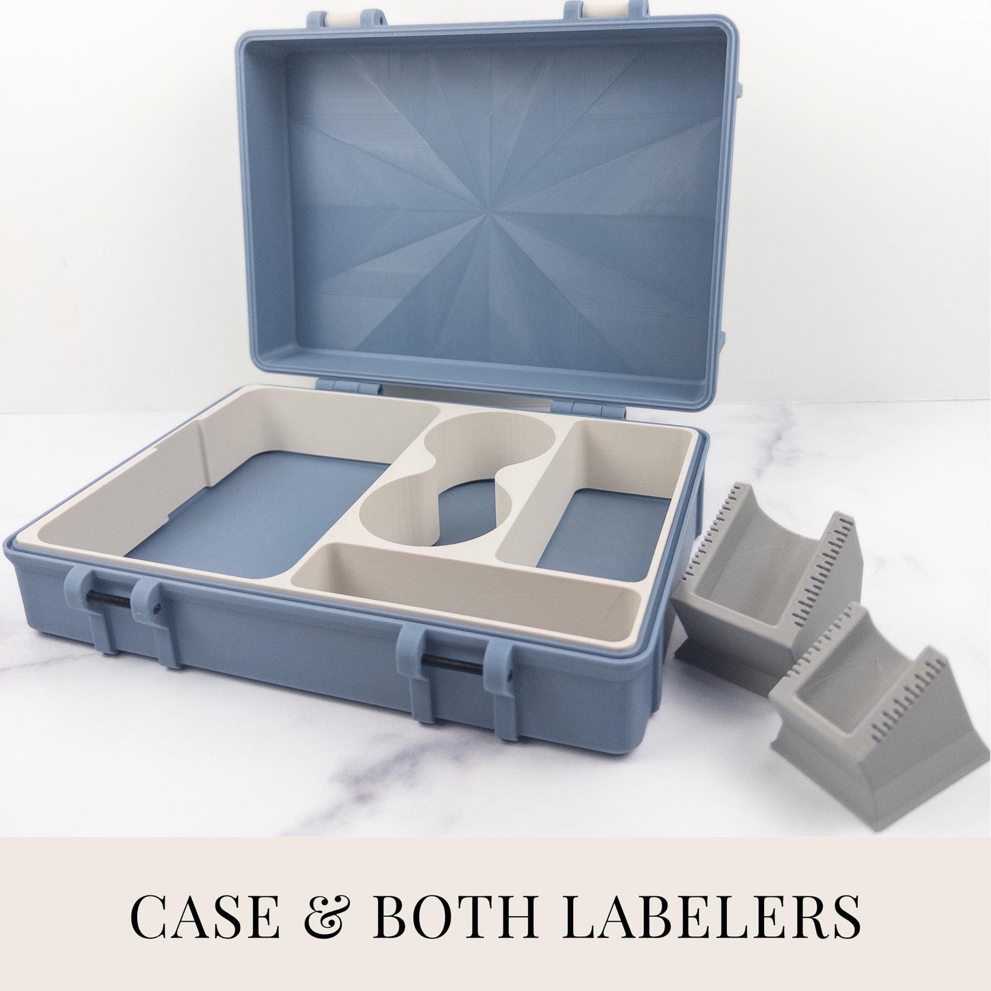 Niimbot B1 Label Printer Storage Case | 3D Printed Peptide Organizer with Vial Labelers