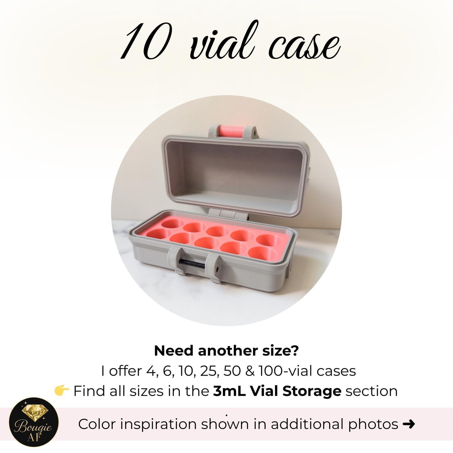 3ml Peptide Vial Case, Holds 10 vials