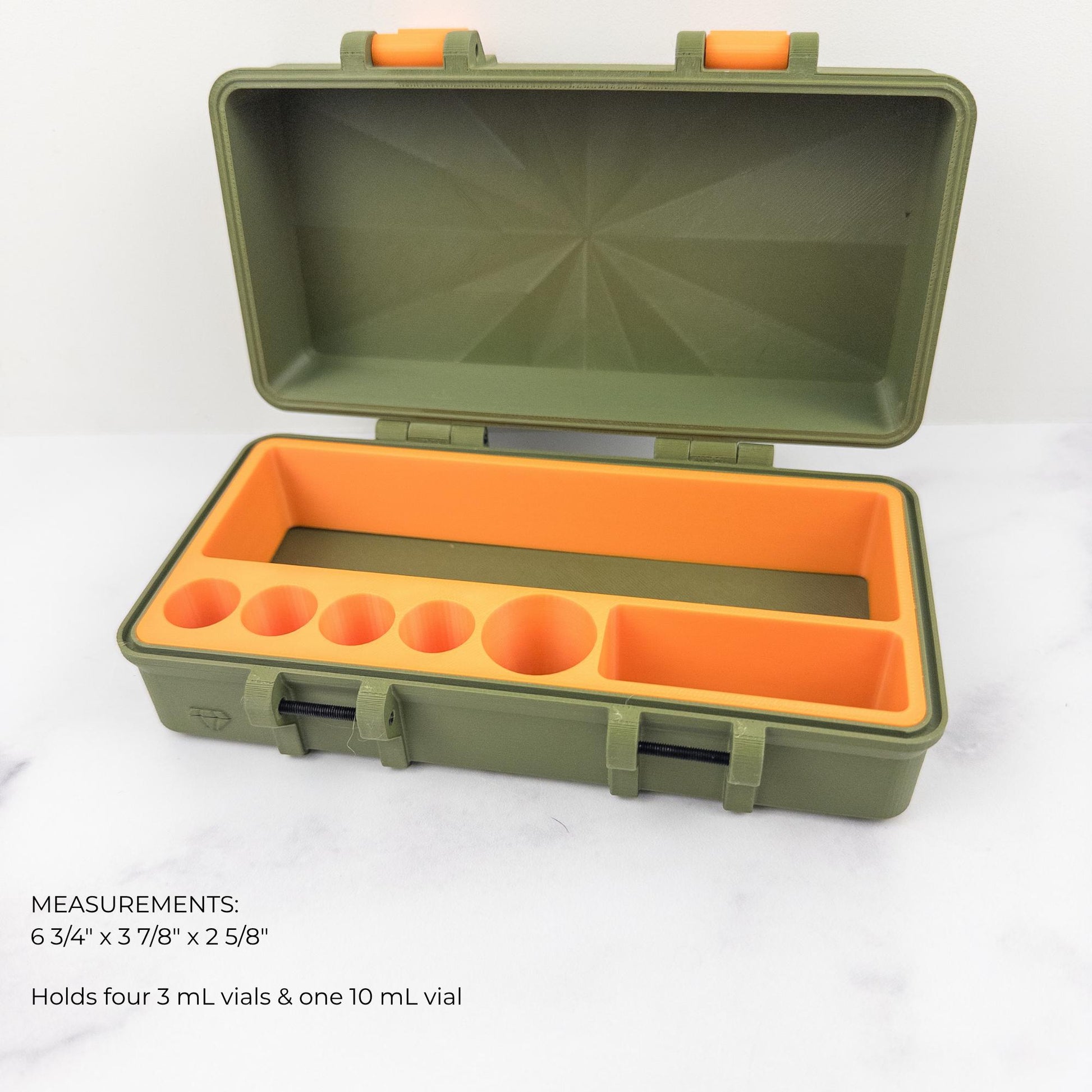 Organizer Case for Peptides, Travel Friendly Mixed Vial Storage Case, 3mL and 10mL Vials