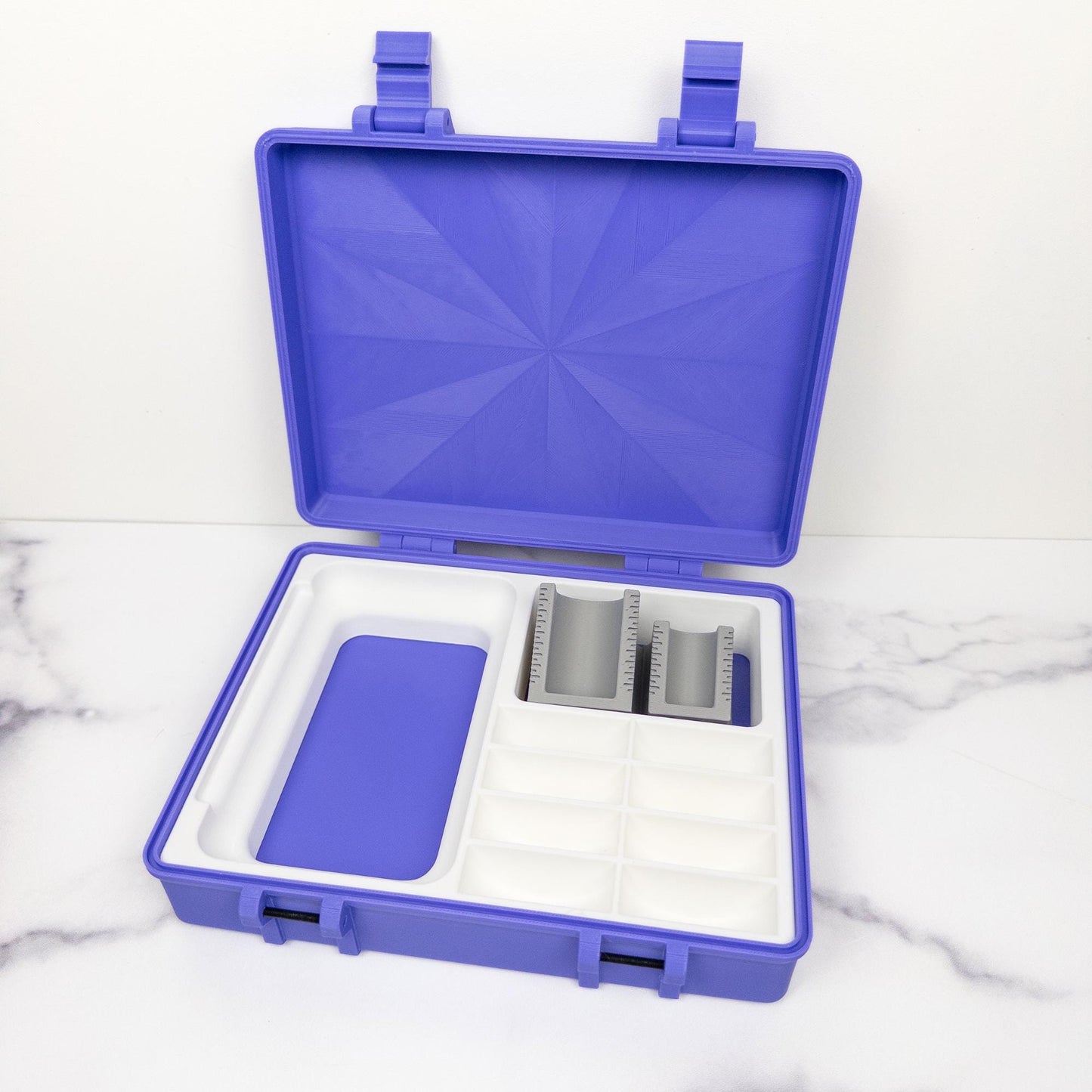 Niimbot D11 Label Printer Storage Case | Travel Organizer with Label Roll Holders & Vial Labelers | 3D Printed Carrying Case