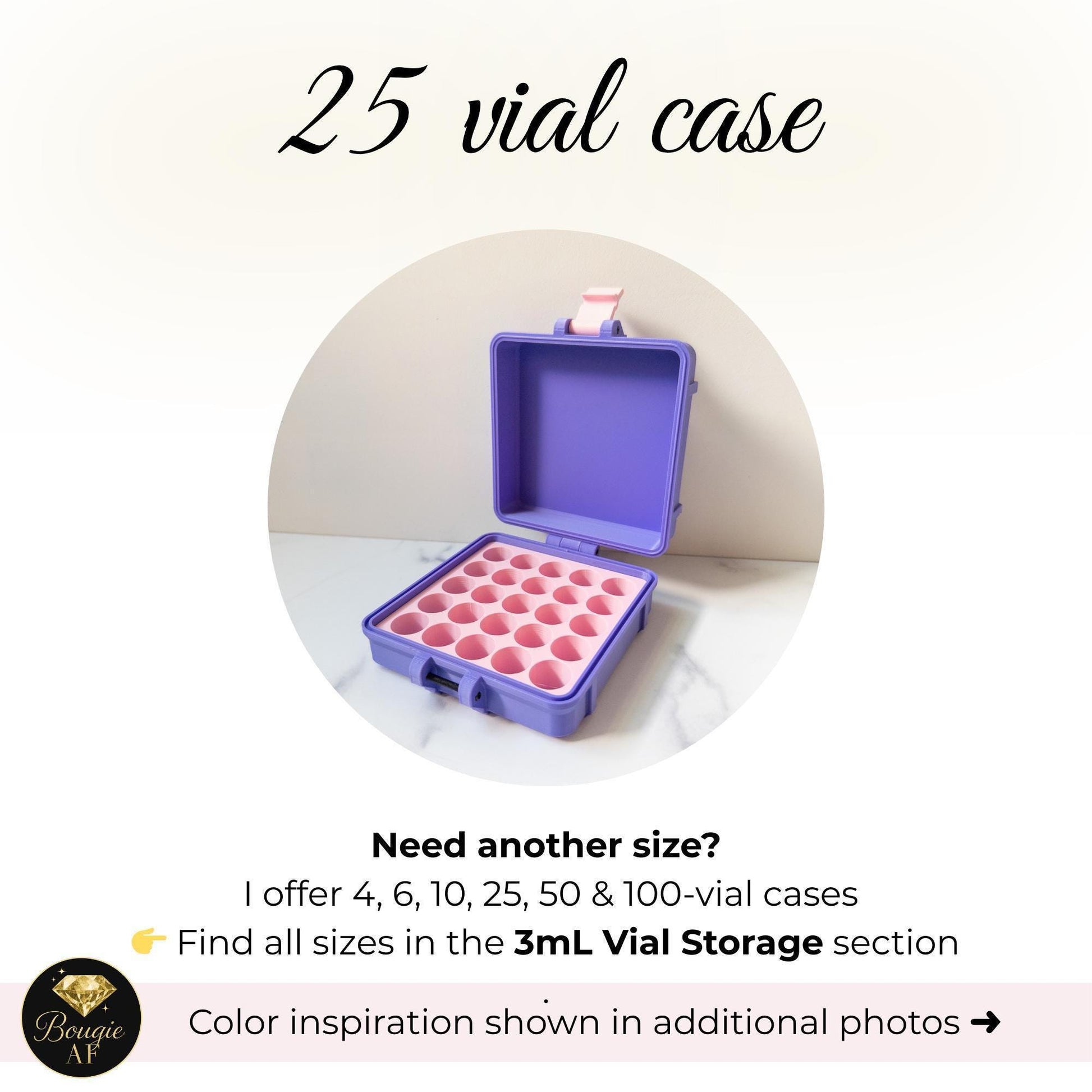 3ml Peptide Vial Case, Holds 25 vials