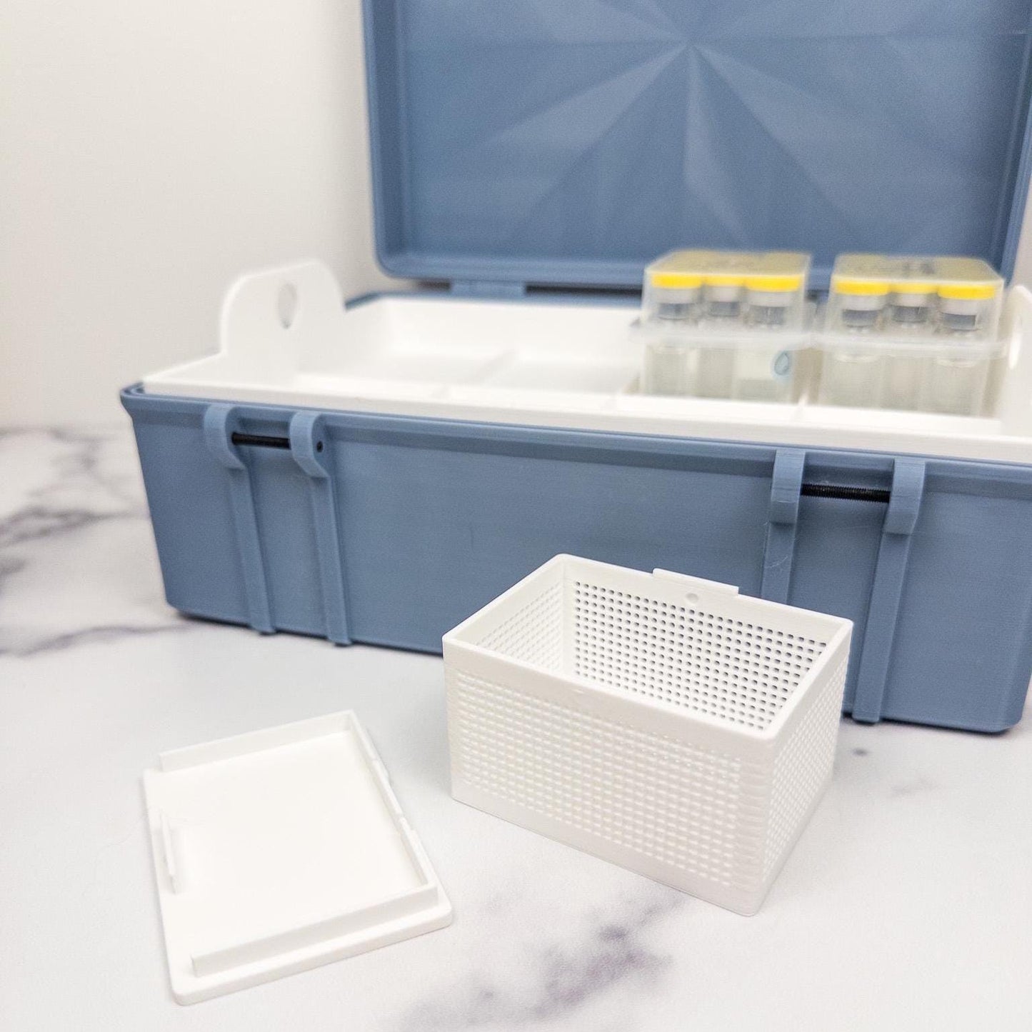 Peptide Kit Storage Case for 3mL Vial Kit Boxes | Large Latching Organizer