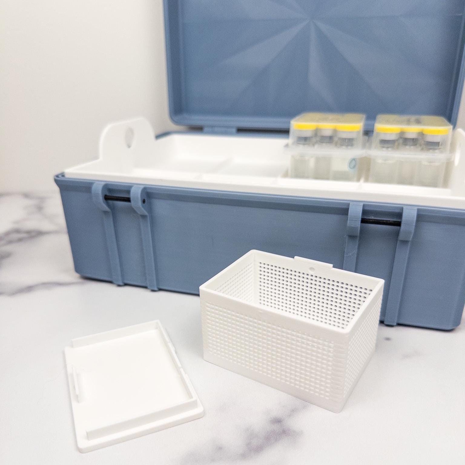 Peptide Kit Storage Case for 3mL Vial Kit Boxes | Large Latching Organizer