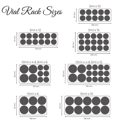 3mL & 10mL Peptide Vial Storage Racks