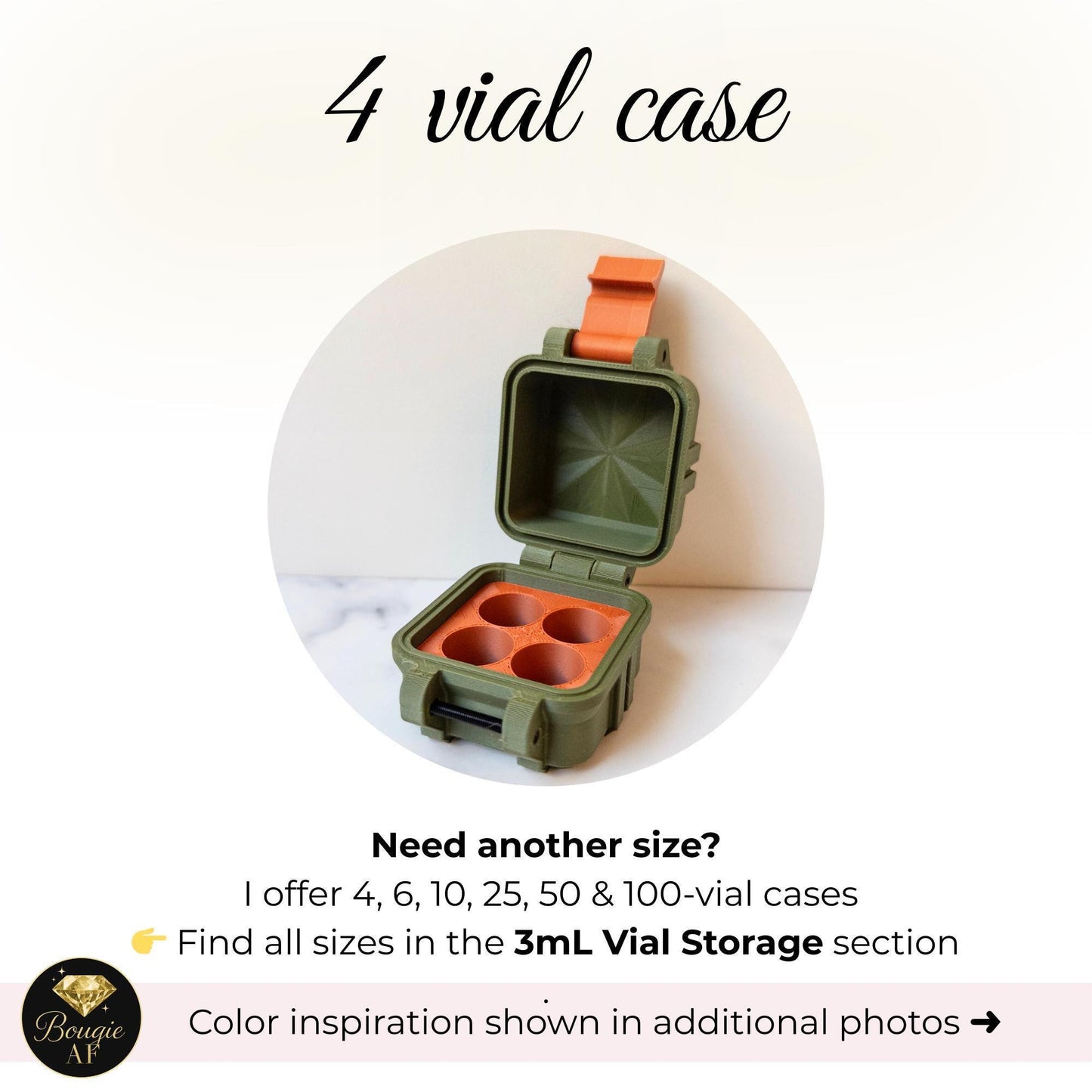 3ml Peptide Vial Case, Holds 4 vials