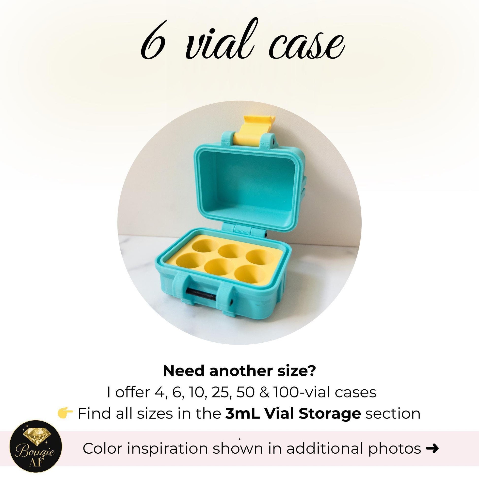 3mL Vial Storage Case – Holds 2–100 Vials