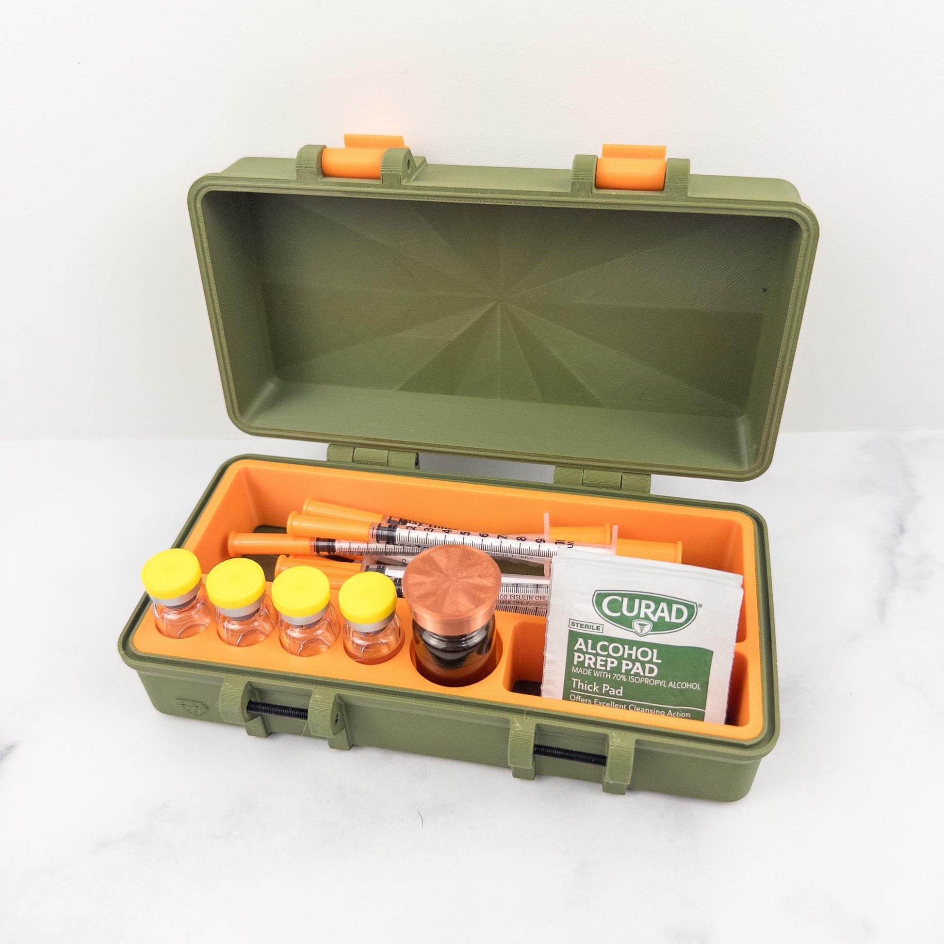 Organizer Case for Peptides, Travel Friendly Mixed Vial Storage Case, 3mL and 10mL Vials