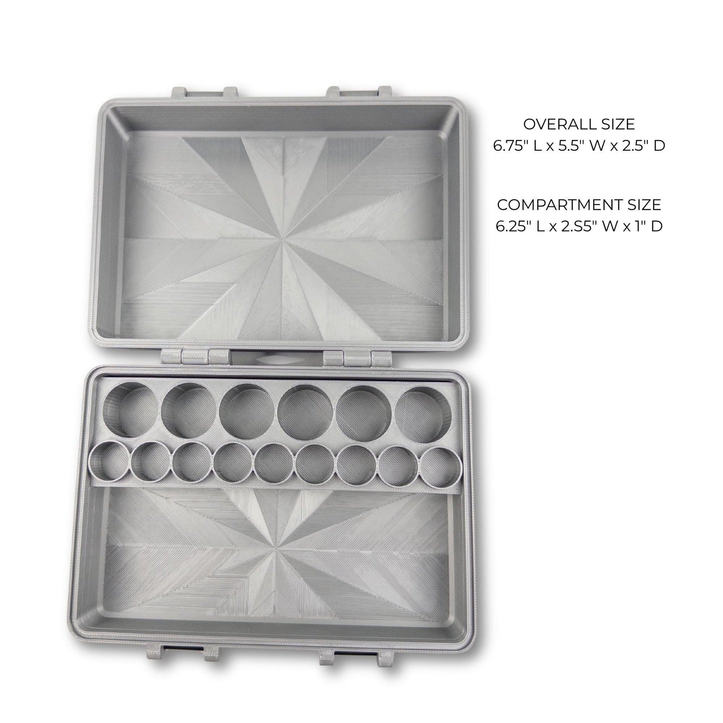 Mixed Kit Storage Case — 3D Printed Pen & Vial Organizer | Injection Pens, 3mL, 10mL Vials | Peptide Storage