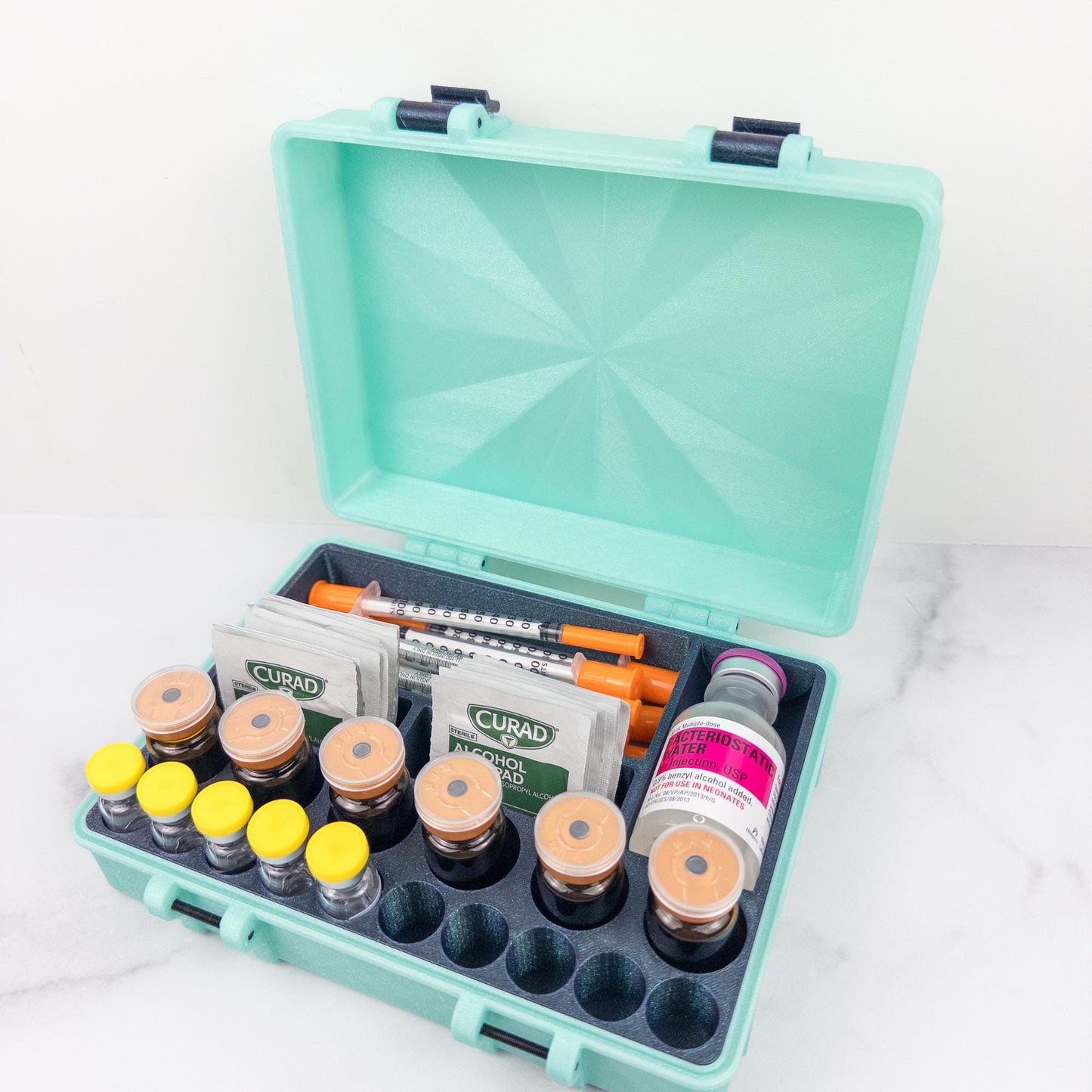 Organizer Case for Peptides, Travel Friendly Injection Organizer