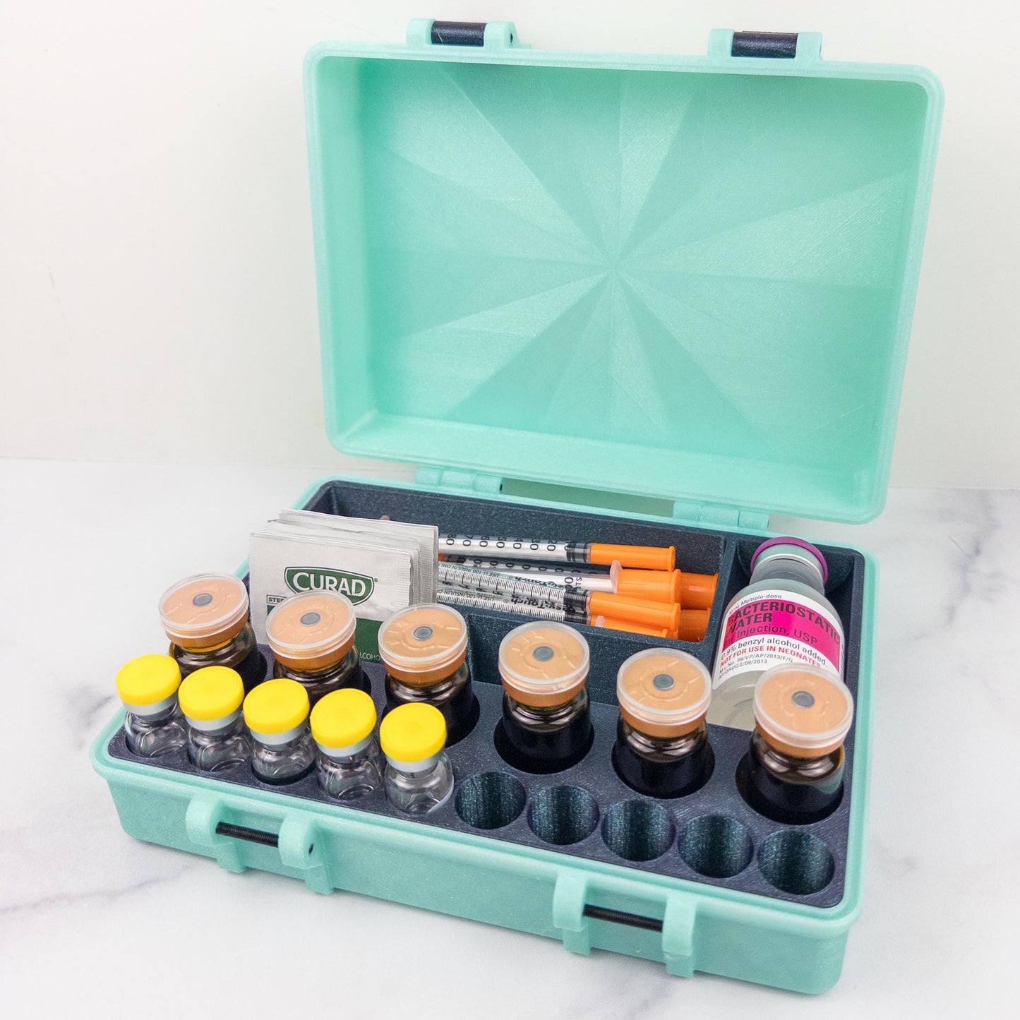 Organizer Case for Peptides, Travel Friendly Injection Organizer