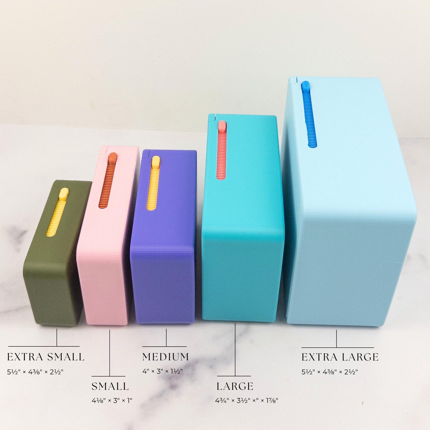 Slide Lock Supplement Box | 3D Printed Supplement Organizer | 5 Sizes, 1–4 Compartments