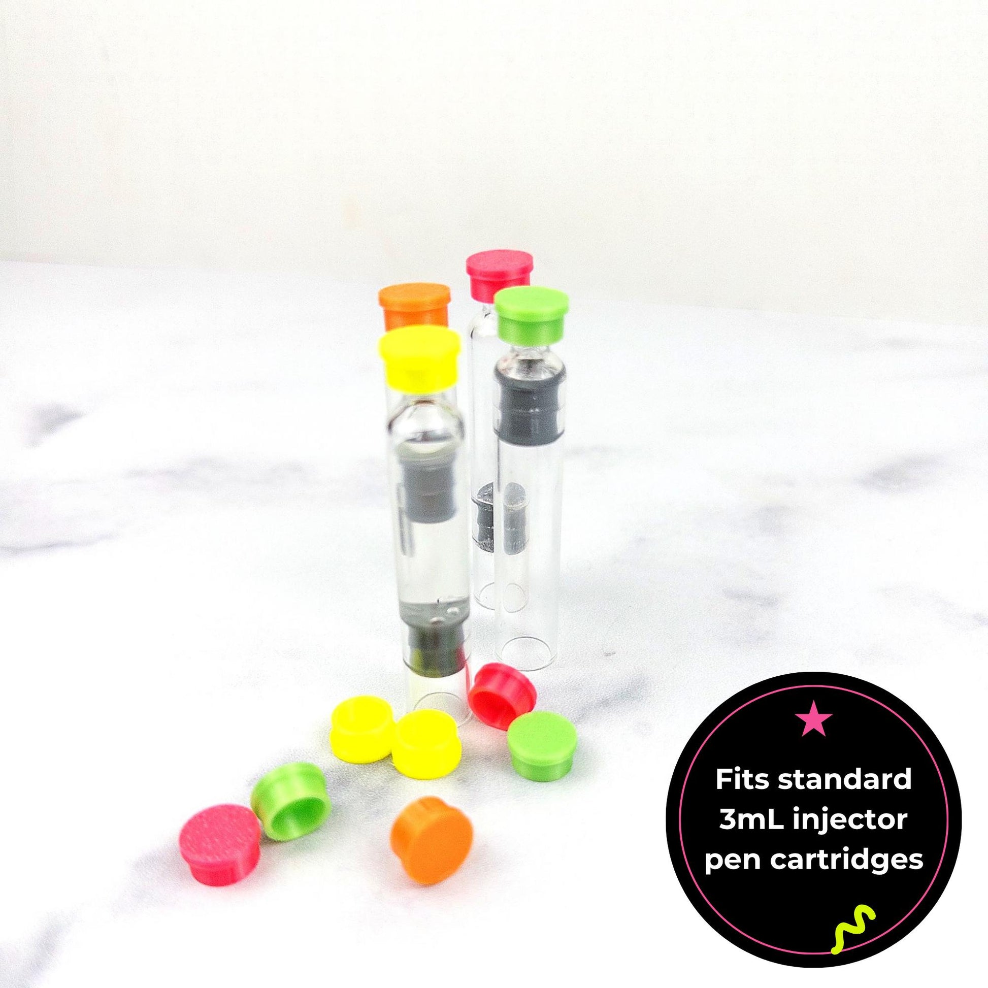 Flexible TPU 3mL Injector Pen Cartridge Caps