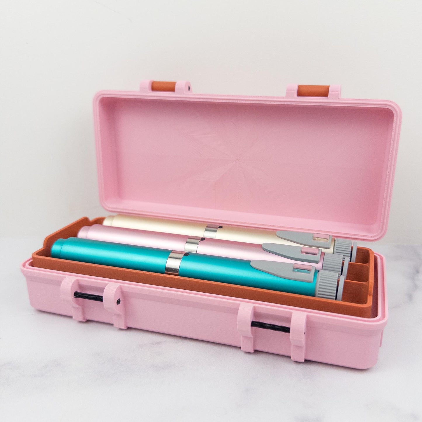 Pen and Cartridge Kit Case | 3D Printed Injection Pen Organizer | 3 Pens, Cartridges, Needle Tips & Prep Pads
