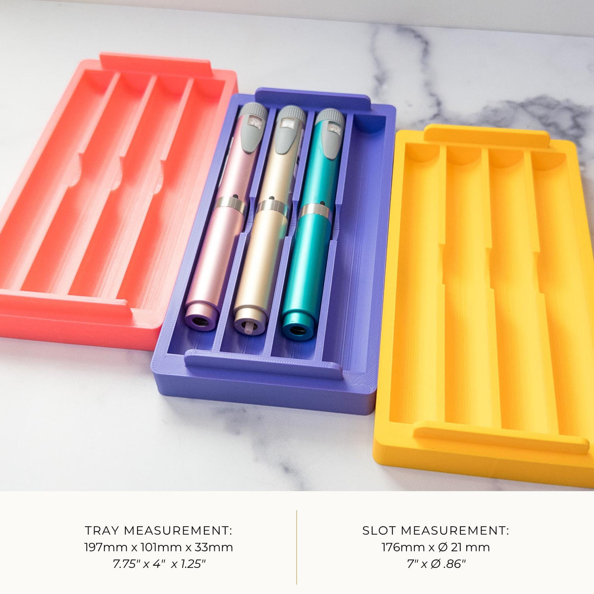 Stacking Injection Pen Tray Organizer