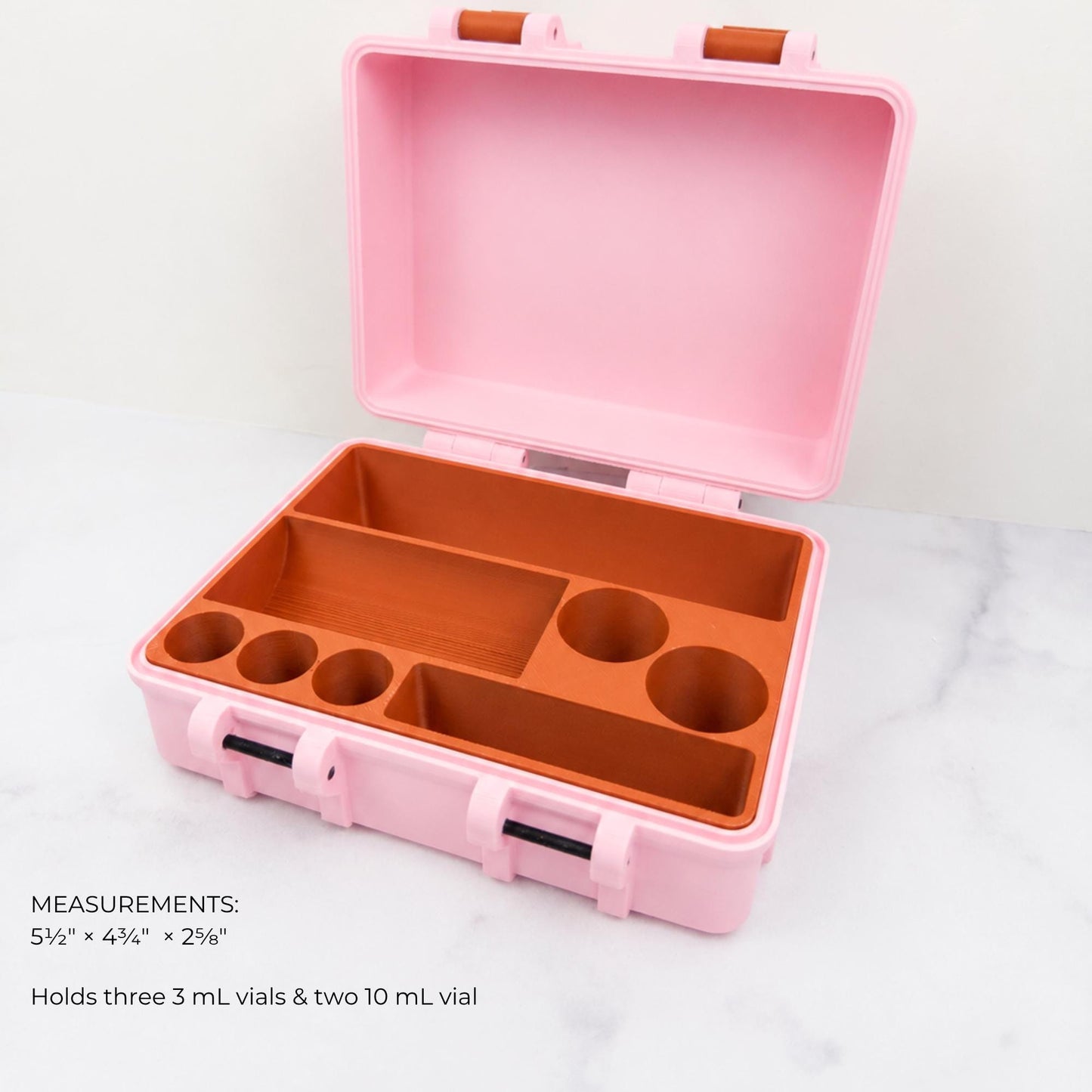 Vial and Syringe Organizer Case | 3D Printed Peptide Storage | Holds 3ml and 10ml Vials