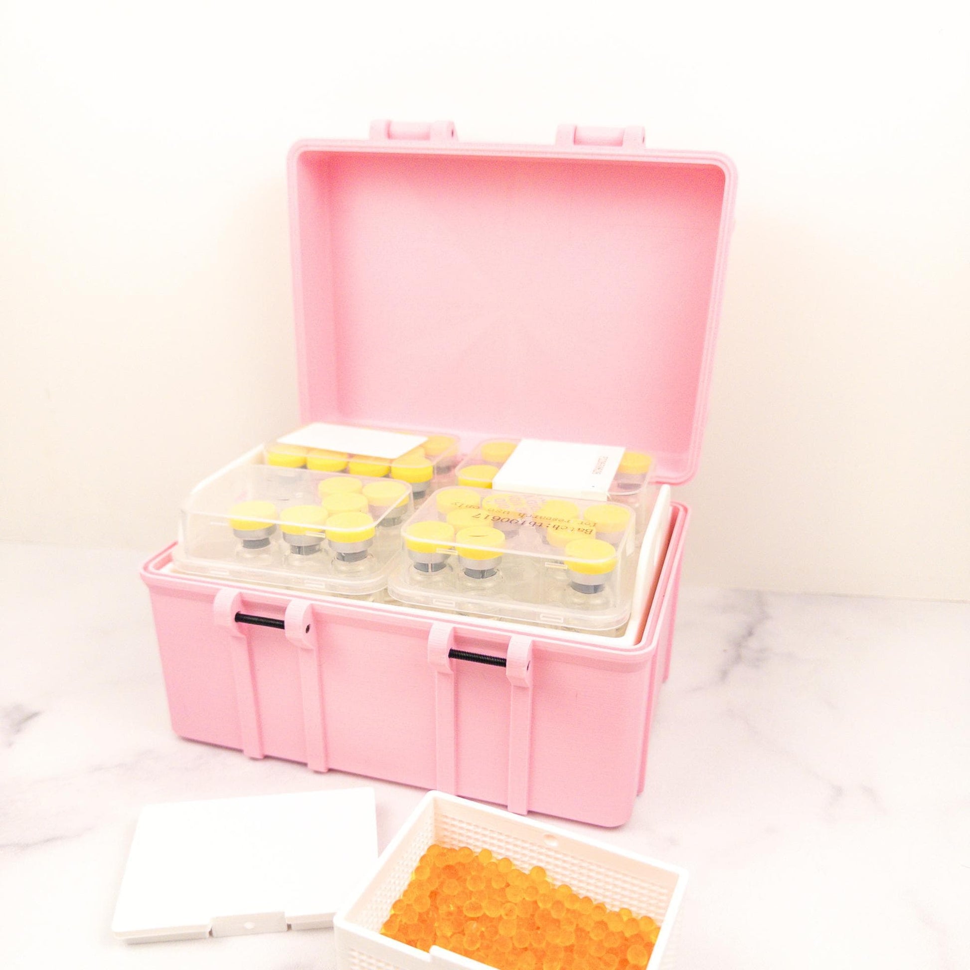 Peptide Kit Storage Case for 3mL Vial Kit Boxes | Large Latching Organizer