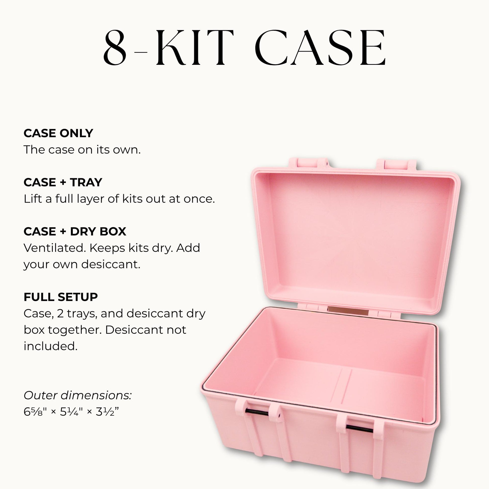 Peptide Kit Storage Case for 3mL Vial Kit Boxes | Large Latching Organizer