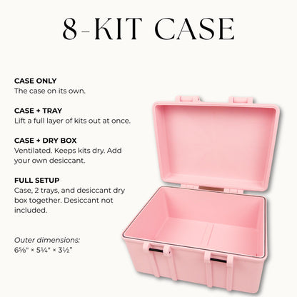 Peptide Kit Storage Case for 3mL Vial Kit Boxes | Large Latching Organizer