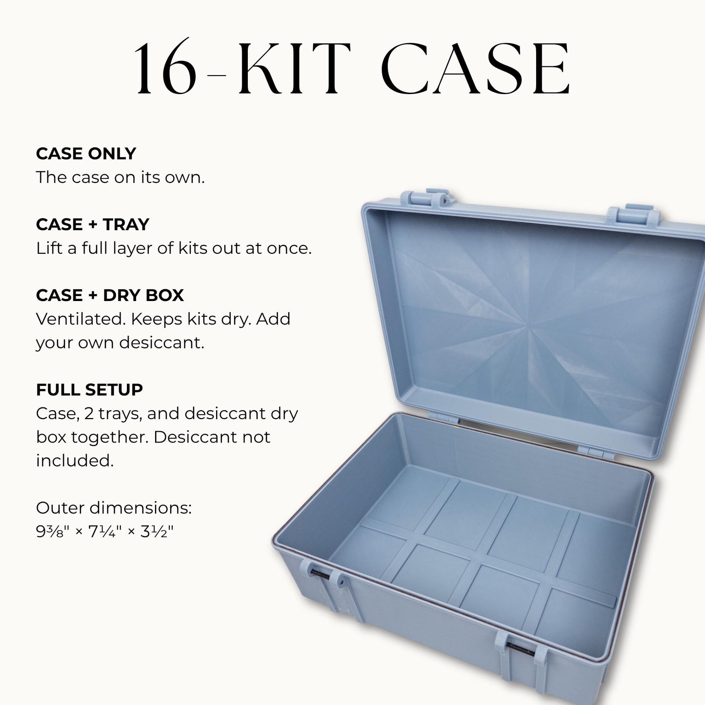 Peptide Kit Storage Case for 3mL Vial Kit Boxes | Large Latching Organizer