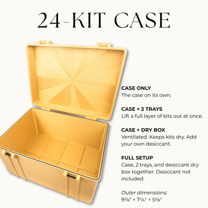 Peptide Kit Storage Case for 3mL Vial Kit Boxes | Large Latching Organizer