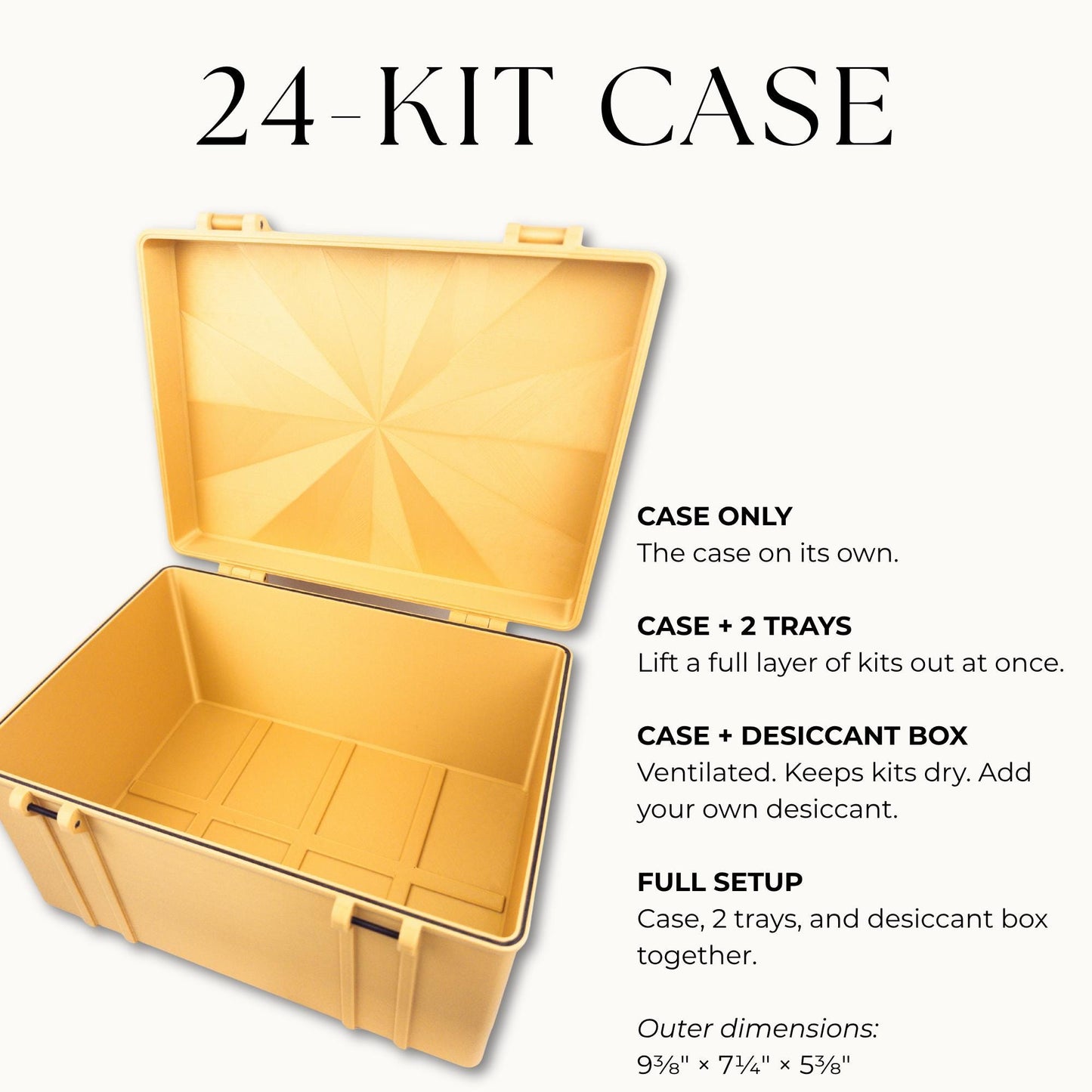 Peptide Kit Storage Case for 3mL Vial Kit Boxes | Large Latching Organizer