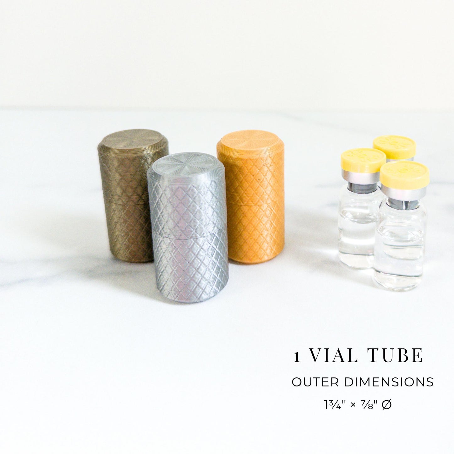 3mL Peptide Vial Tube | 3D Printed Cylindrical Vial Holder