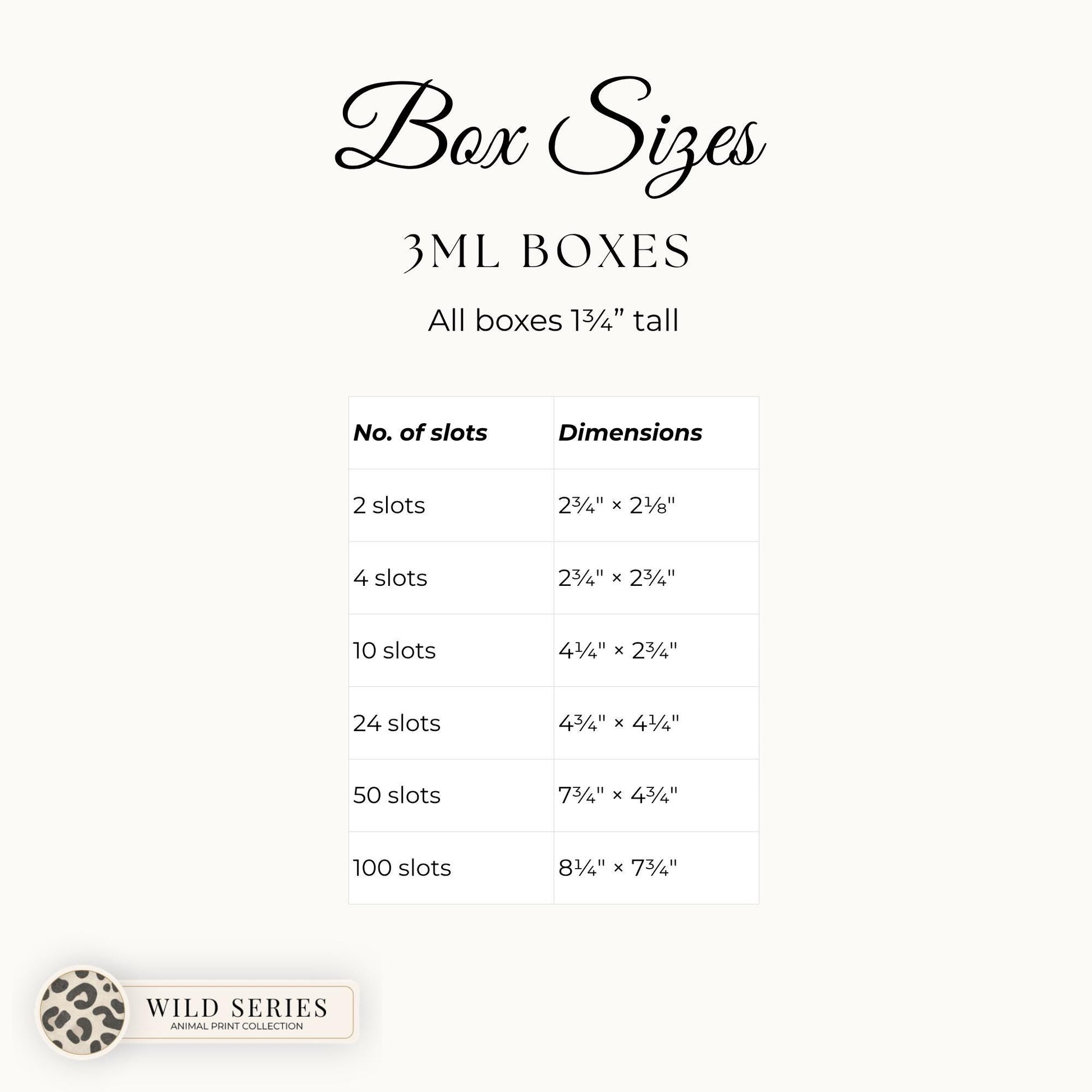 3mL Vial Case, Wild Series