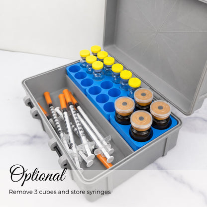 Modular Peptide Organizer Box | 3D Printed Vial Storage for 3ml and 10ml Vials