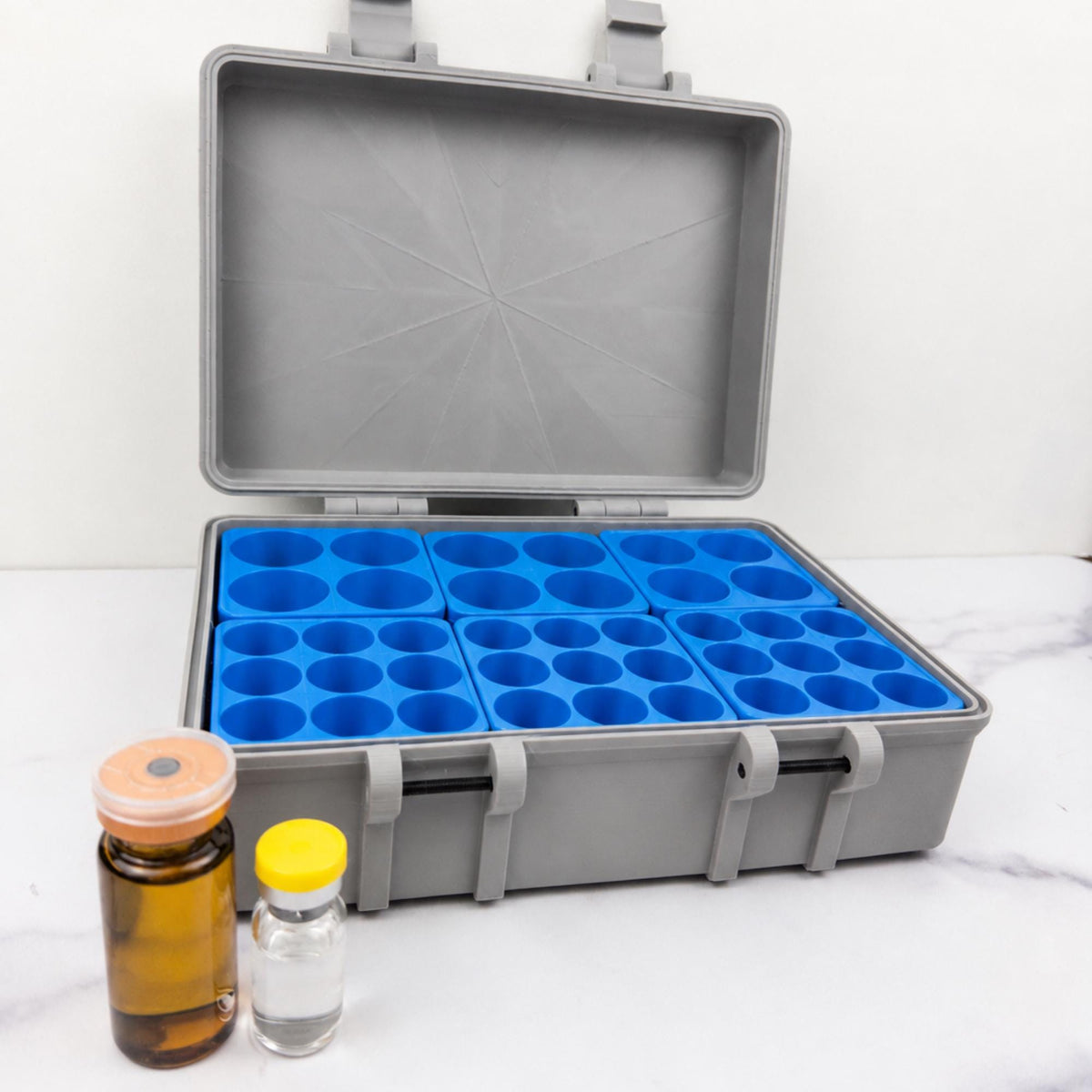 Modular Peptide Organizer Box | 3D Printed Vial Storage for 3ml and 10ml Vials