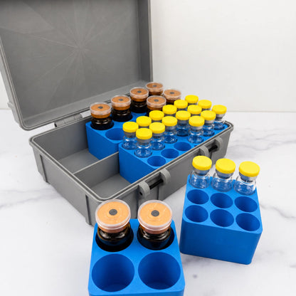 Modular Peptide Organizer Box | 3D Printed Vial Storage for 3ml and 10ml Vials