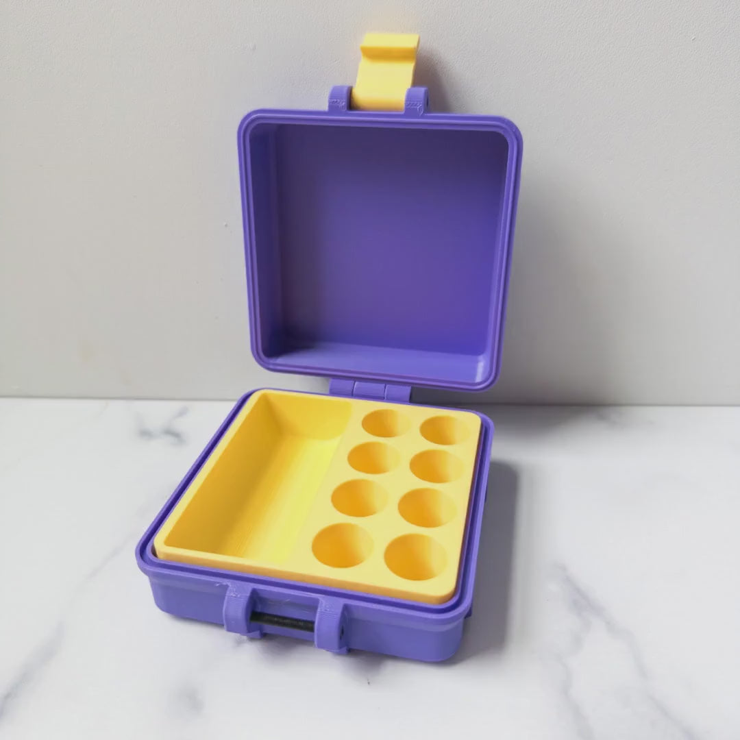 Injection Supply Storage Case – Holds 8 Vials + 30mL Bac Water – Compact Fridge Organizer for Peptides, Medications