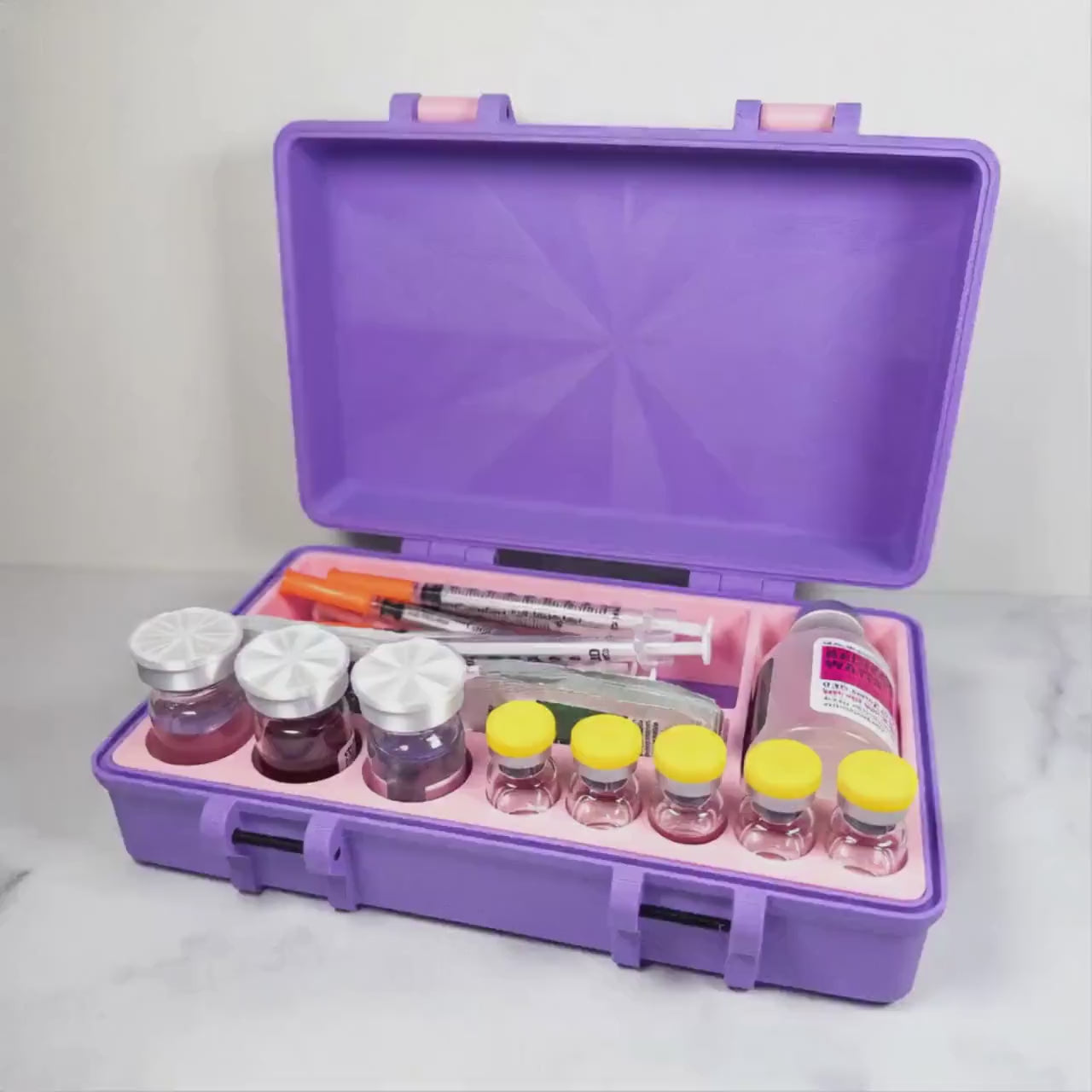 Organizer Case for Peptides, Travel Friendly Injection Organizer