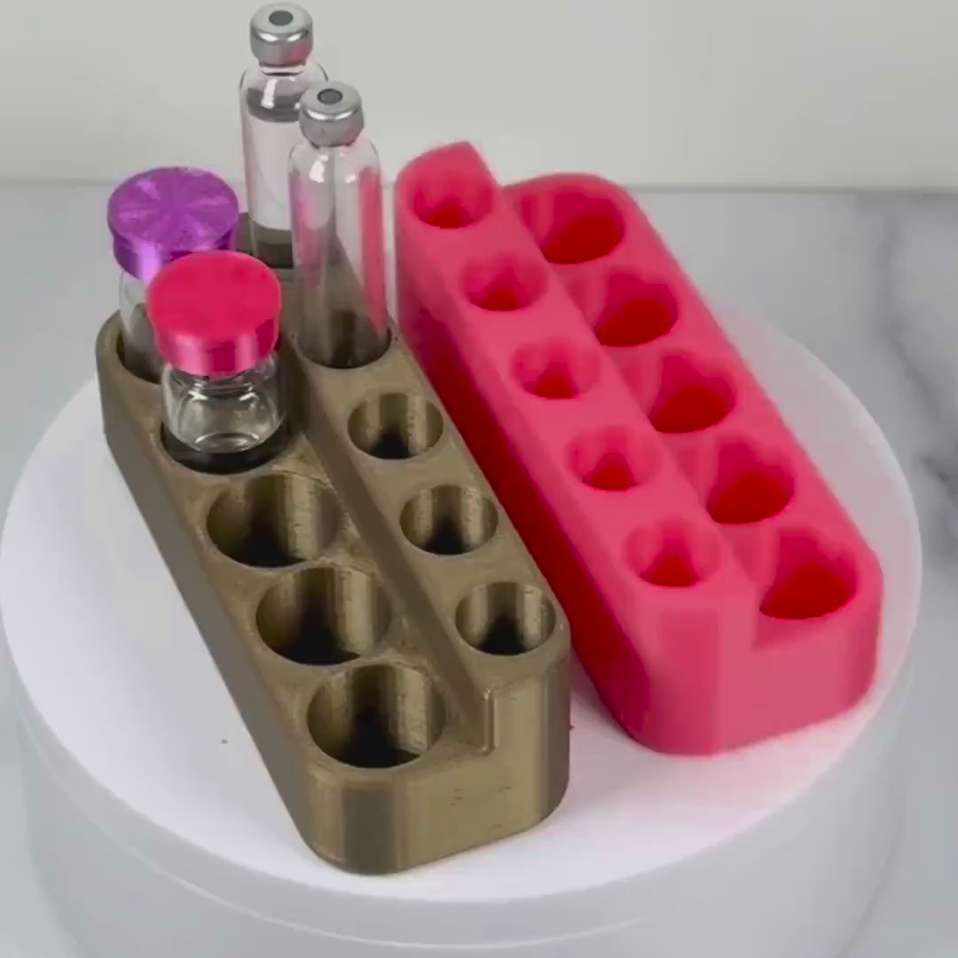 Peptide Cartridge & Vial Holder | Filling Station Organizer for Injection Pens